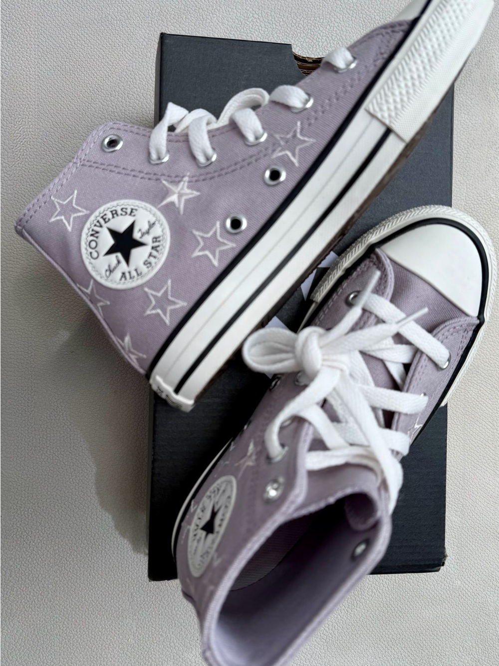 Converse Kids' Lavender Star High-Top Sneakers